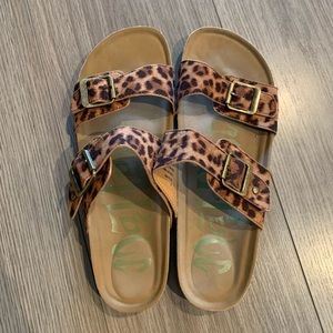 leopard print sandals